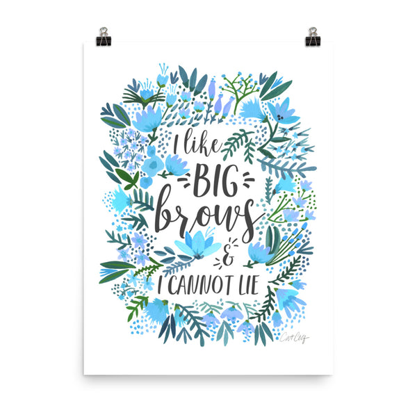 Big Brows – Blue Palette • Art Print
