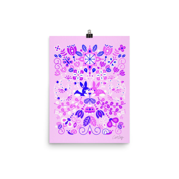 Bunny Lovers – Indigo Palette • Art Print