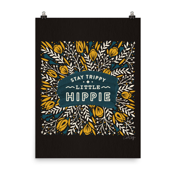 Stay Trippy Little Hippie - Charcoal