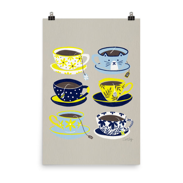 Tea Time - Yellow and Blue