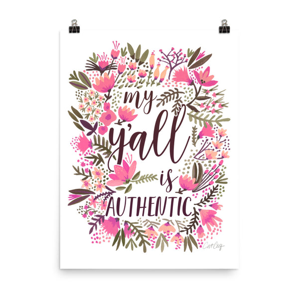 My Y'all is Authentic – Vintage Palette • Art Print