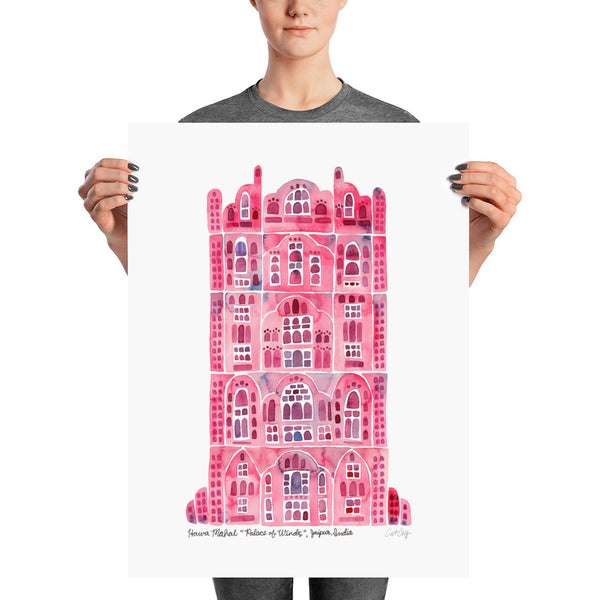 Hawa Mahal – Pink Palace of Jaipur, India • Art Print
