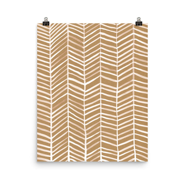 Herringbone – Kraft Palette • Art Print