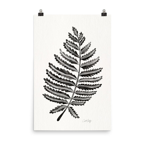 Fern Leaf – Black Palette • Art Print