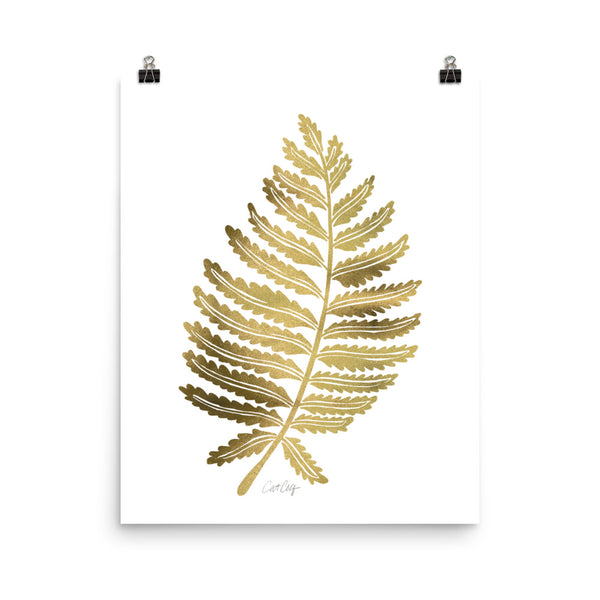 Fern Leaf – Gold Palette • Art Print