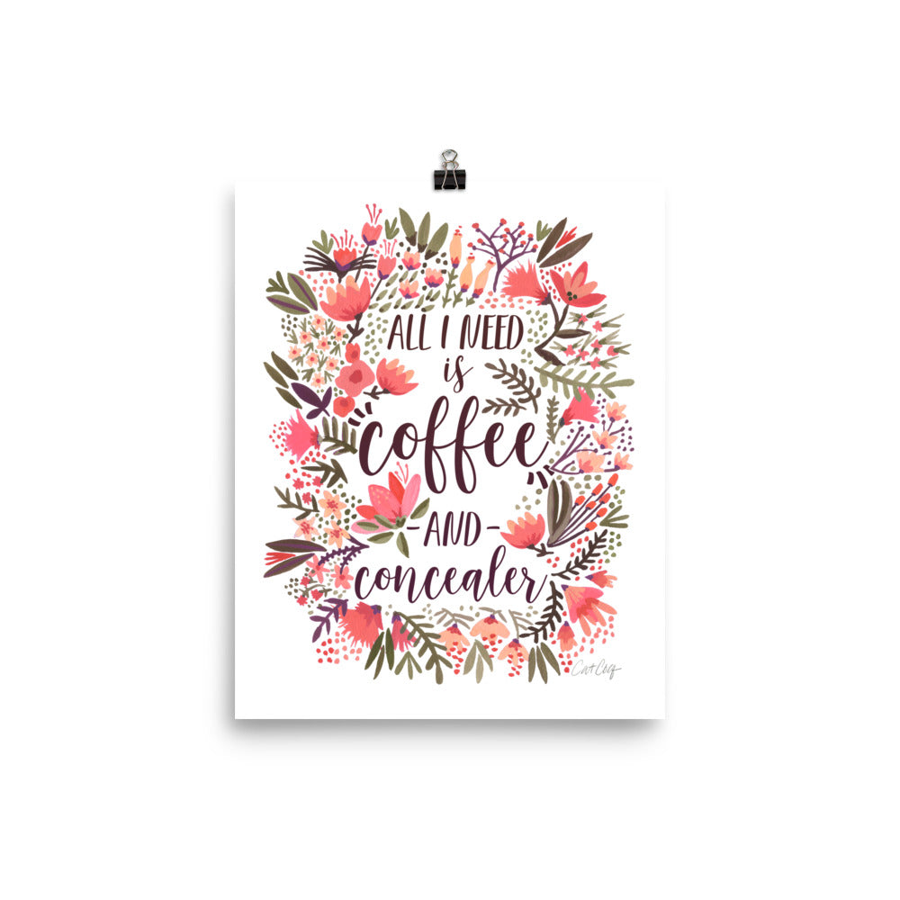 Coffee & Concealer – Vintage Palette • Art Print