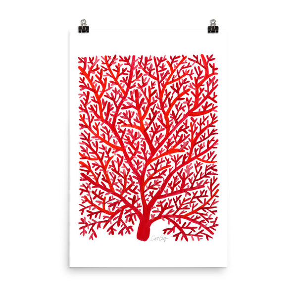 Fan Coral – Red Palette • Art Print