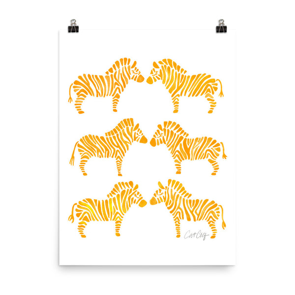 Zebra Collection – Yellow Palette • Art Print