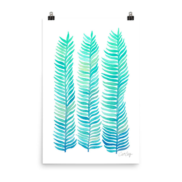 Stems – Turquoise Palette  •  Art Print