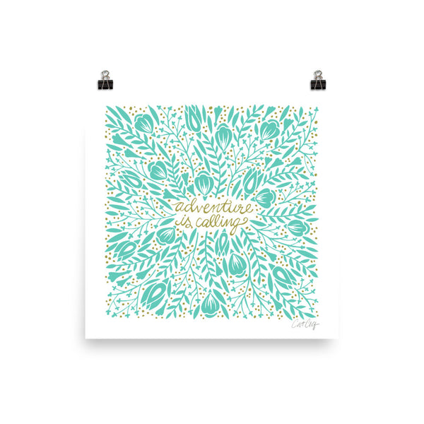 Adventure is Calling – Mint Palette • Art Print