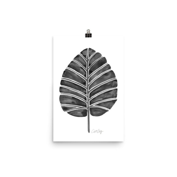 Elephant Ear Alocasia – Black Palette • Art Print