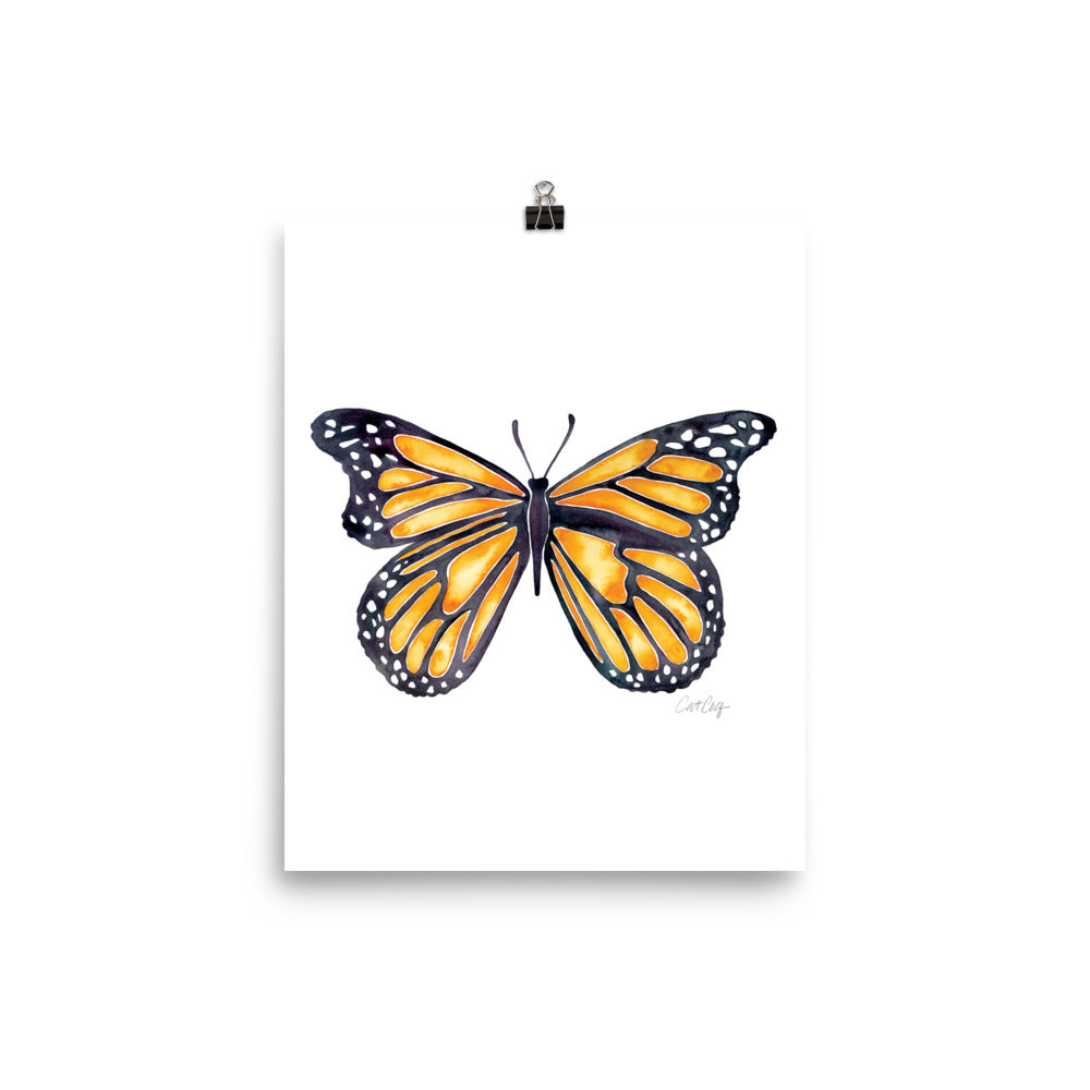 Butterfly – Monarch Orange Palette • Art Print
