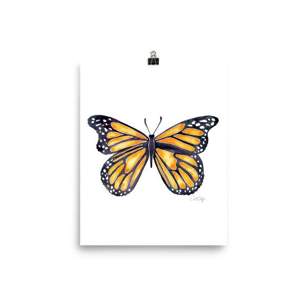 Butterfly – Monarch Orange Palette • Art Print