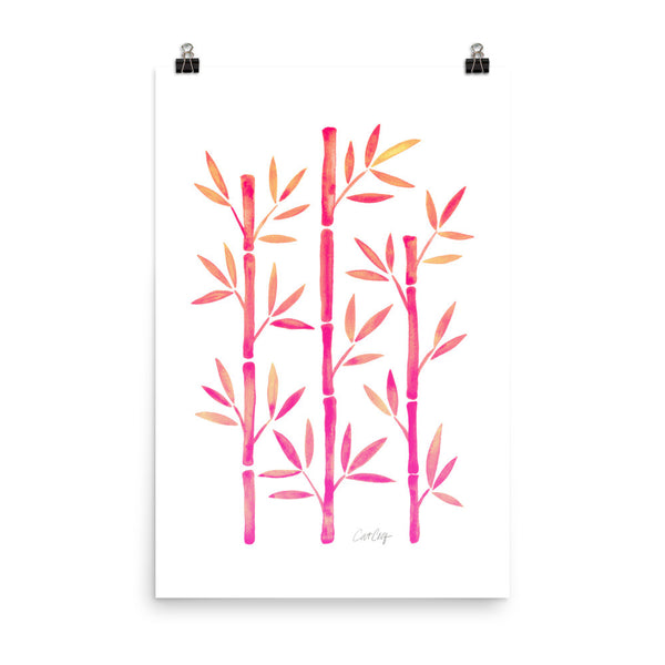 Bamboo – Pink Palette • Art Print