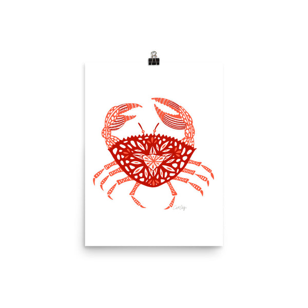 Crab – Red Palette • Art Print