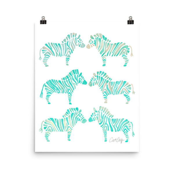 Zebra Collection – Mint Palette • Art Print