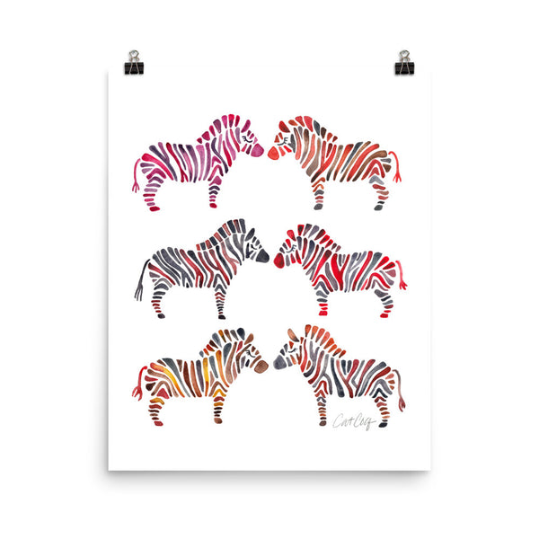 Zebra Collection – Rainbow Palette • Art Print