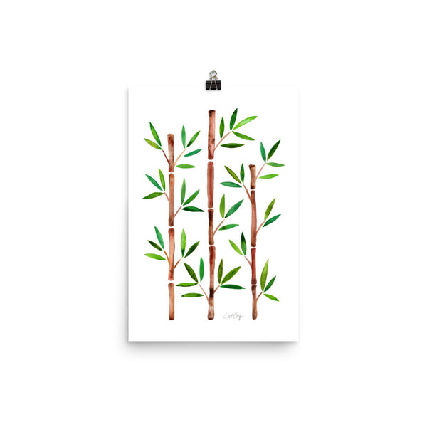 Bamboo – Green & Brown Palette • Art Print