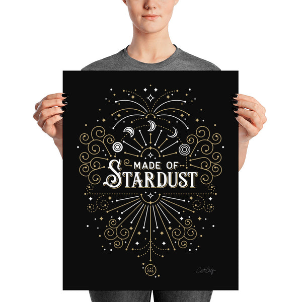 Made of Stardust – Black & Gold Palette • Art Print