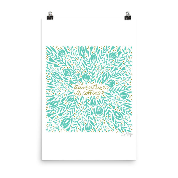 Adventure is Calling – Mint Palette • Art Print