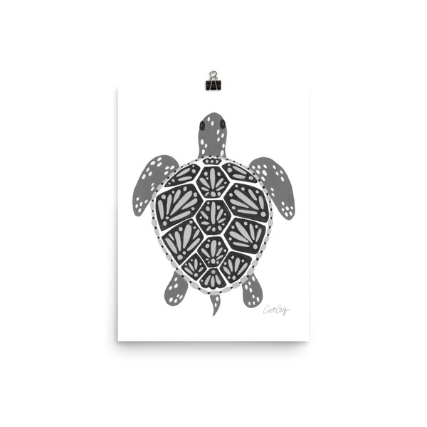 Sea Turtle – Black Palette  •  Art Print