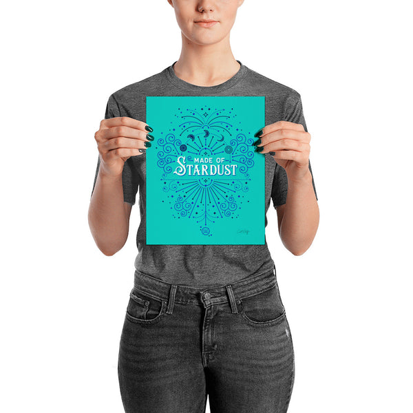 Made of Stardust – Turquoise & Navy Palette • Art Print