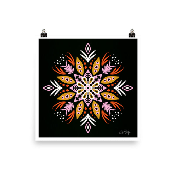 Thorny Mandala - Pink Charcoal