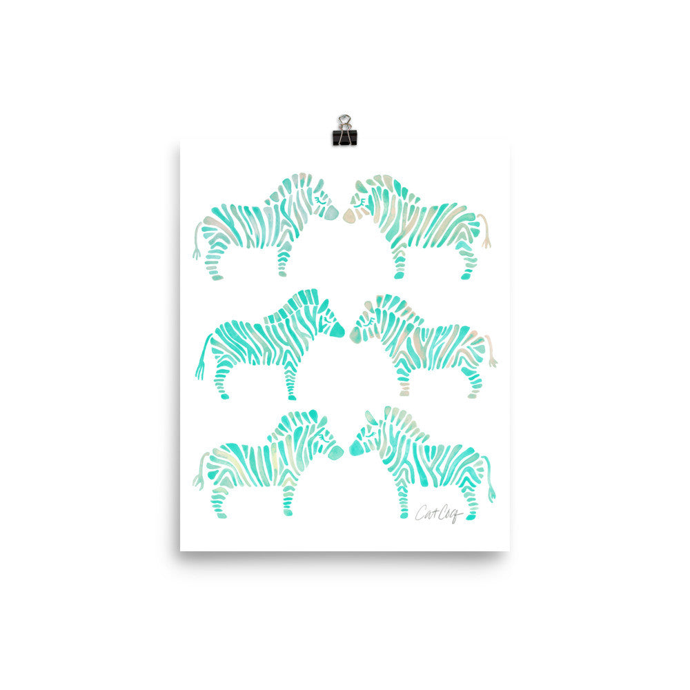 Zebra Collection – Mint Palette • Art Print