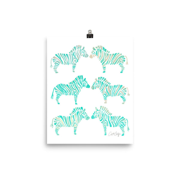 Zebra Collection – Mint Palette • Art Print