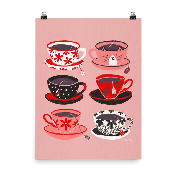 Tea Time - Pink and Red