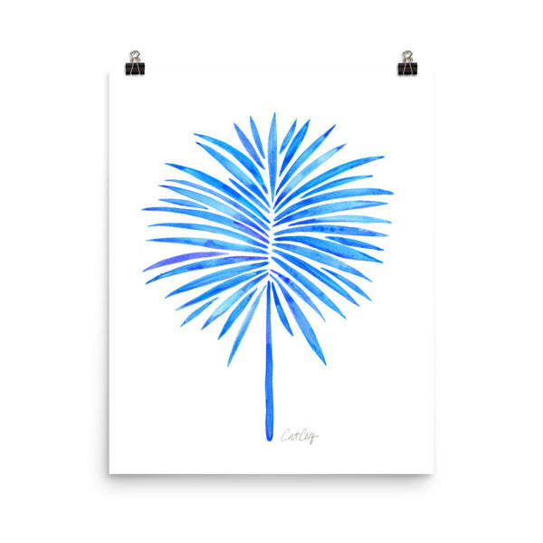 Fan Palm – Blue Palette • Art Print