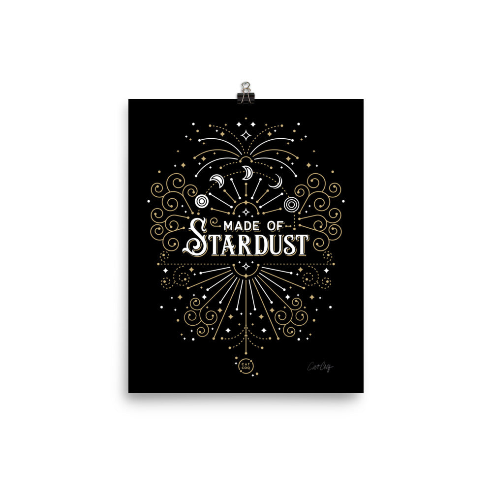 Made of Stardust – Black & Gold Palette • Art Print