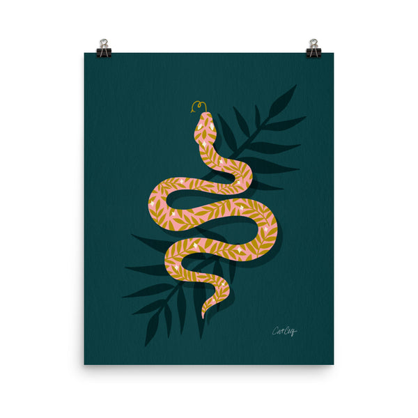 Tropical Serpent - Teal Blush
