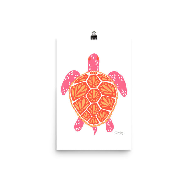 Sea Turtle – Melon Palette  •  Art Print