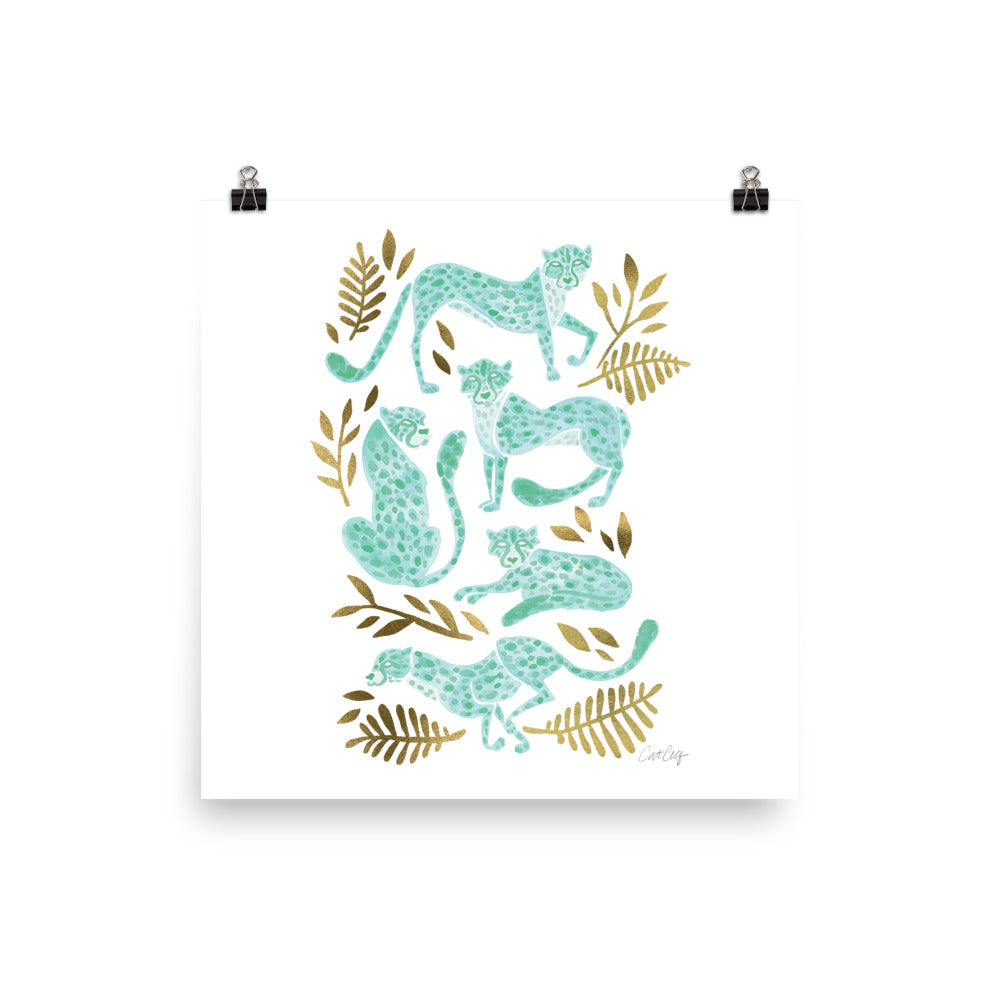 Cheetah Collection - Mint Gold