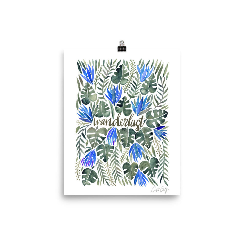 Wanderlust – Periwinkle & Grey Palette • Art Print