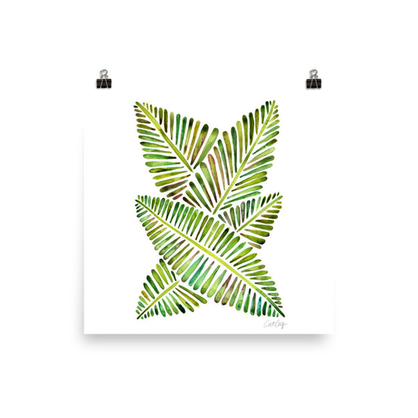 Banana Leaves – Green Palette • Art Print