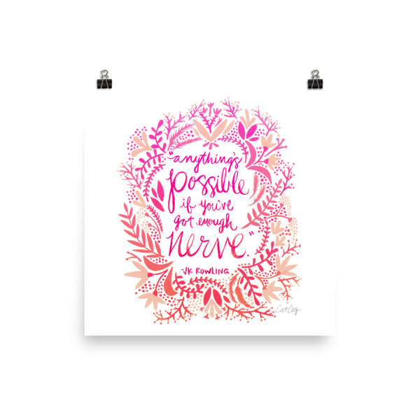 Anything’s Possible – Pink Ombré Palette • Art Print