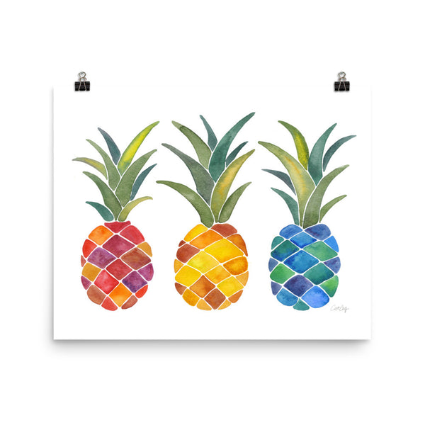 Rainbow Pineapples • Art Print