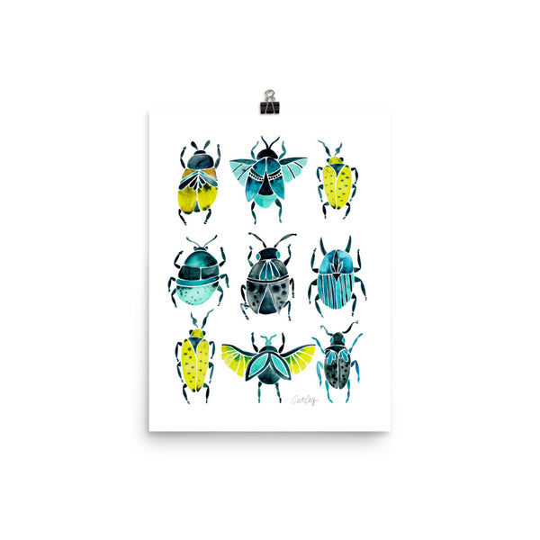 Beetle Collection - Lime Turquoise