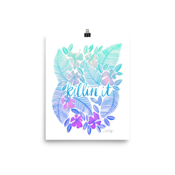 Killin' It – Turquoise Ombré Palette • Art Print