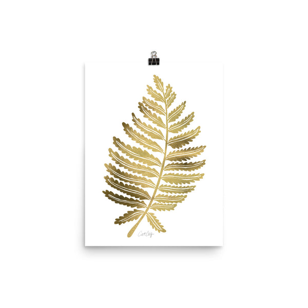Fern Leaf – Gold Palette • Art Print