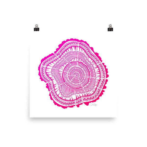 Tree Rings – Pink Palette • Art Print