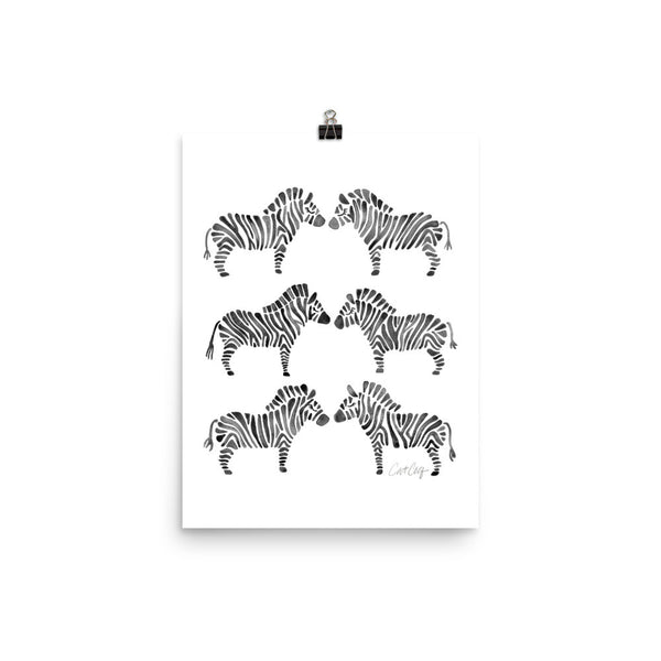 Zebra Collection – Black Palette • Art Print