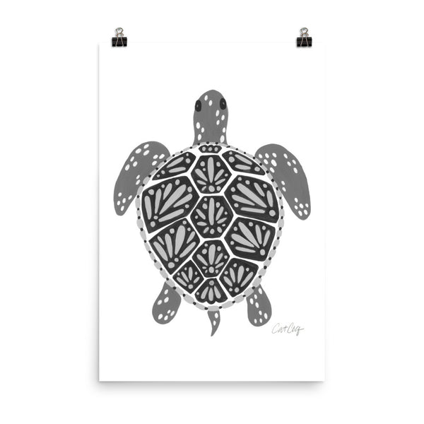 Sea Turtle – Black Palette  •  Art Print