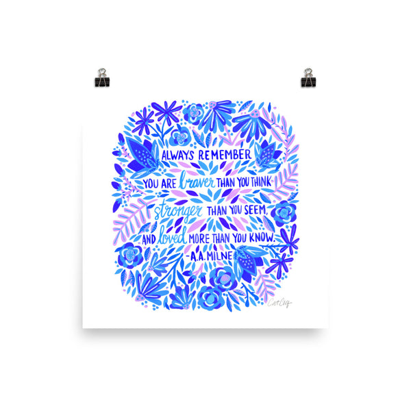 Always Remember – Indigo Palette • Art Print