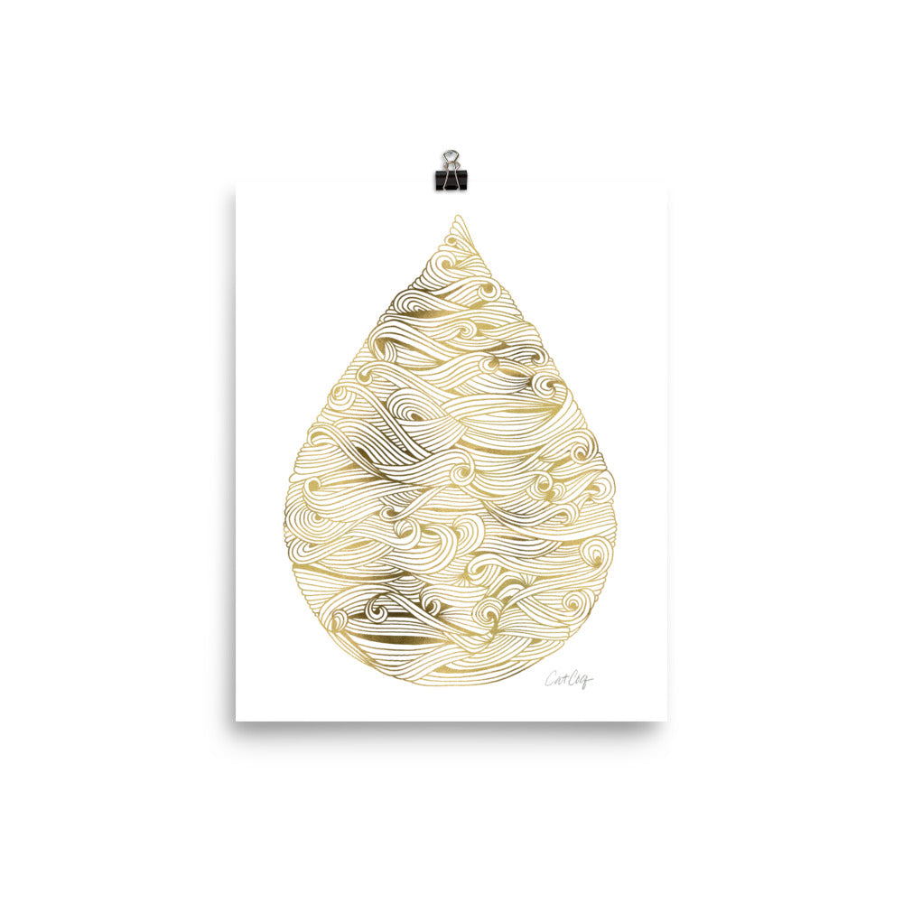 Droplet – Gold Palette • Art Print