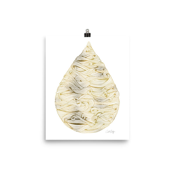 Droplet – Gold Palette • Art Print
