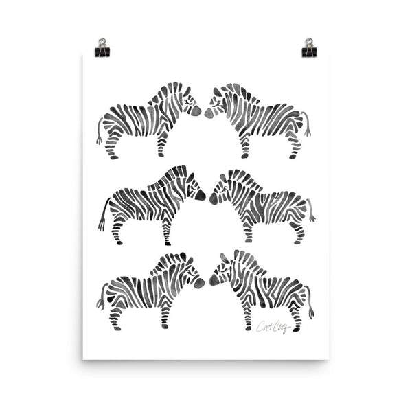 Zebra Collection – Black Palette • Art Print