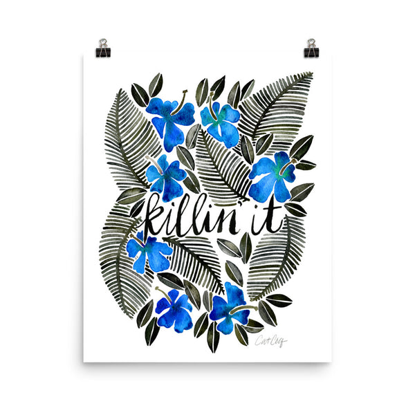 Killin' It – Navy & Black Palette • Art Print